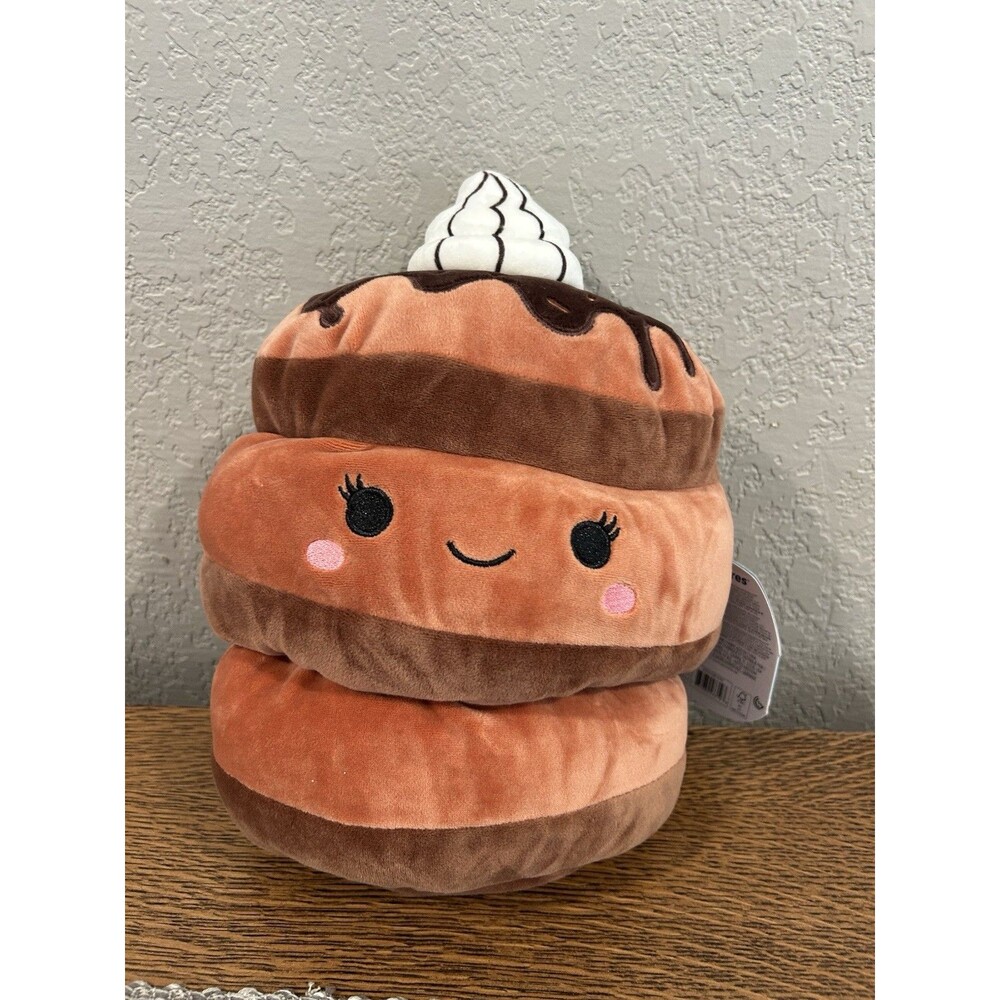 Squishmallows Sheila The Chocolate Pancake Stack NWT Plush